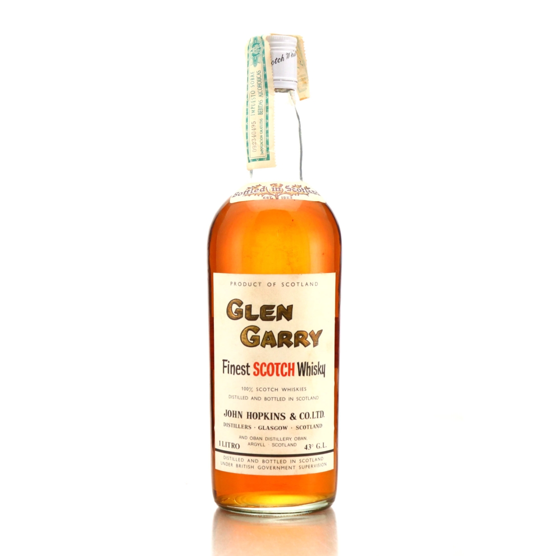 Glen Garry Finest Scotch Whisky 1 Litre 1970s