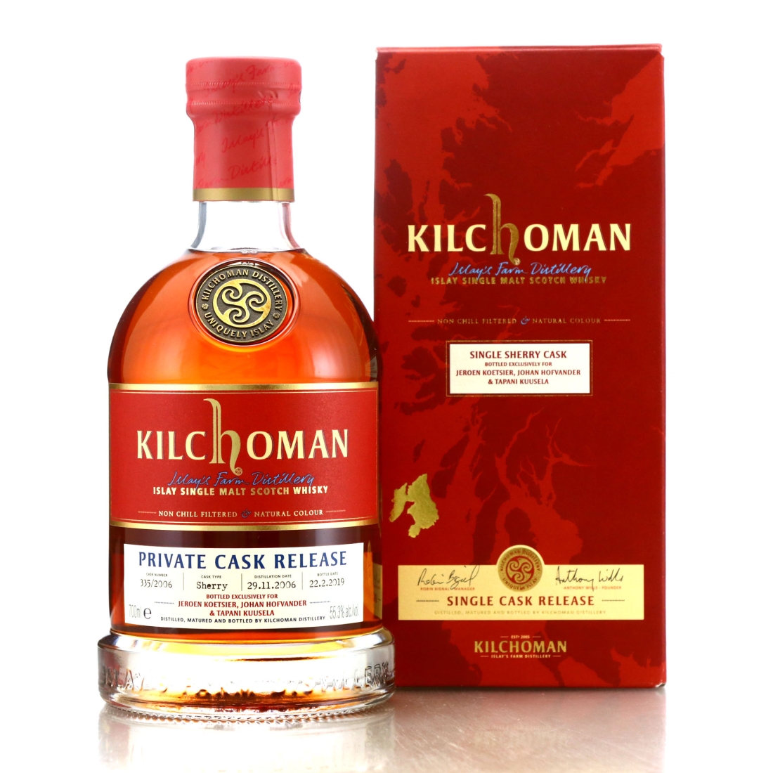 Kilchoman 2006 Single Sherry Cask #335 / Jeroen Koetsier, Johan Hofvander & Tapani Kuusela