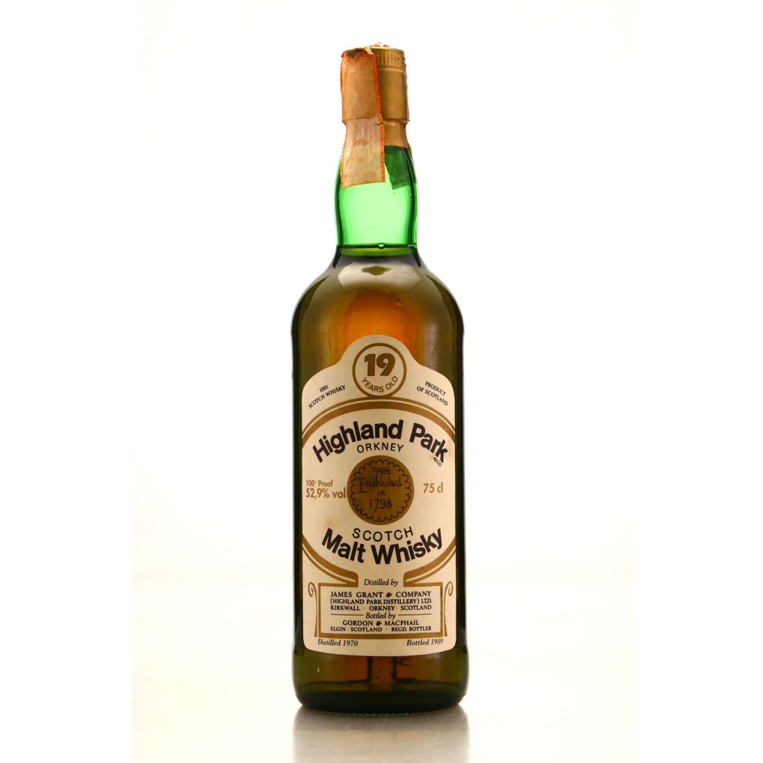 Highland Park 1970 Gordon and MacPhail 19 Year Old 100 Proof / Sestante Import