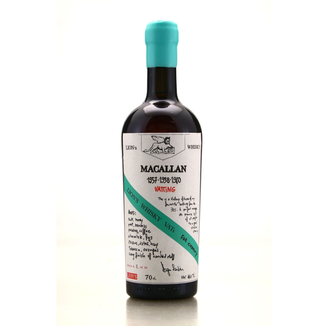 Macallan 1937-1940 Lion's Whisky Vatting / One of 20