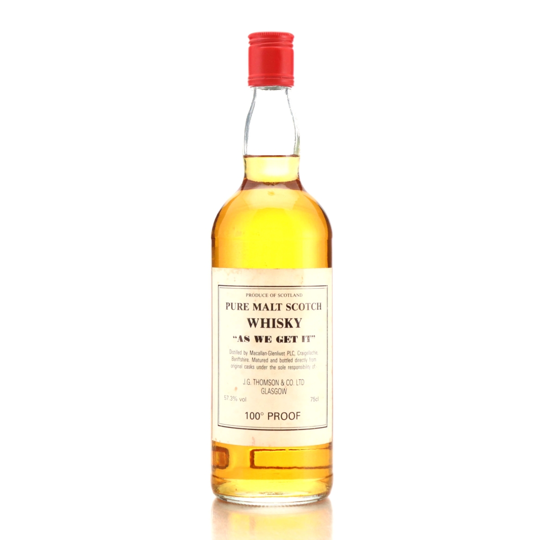 Macallan As We Get It 100 Proof 1980s
