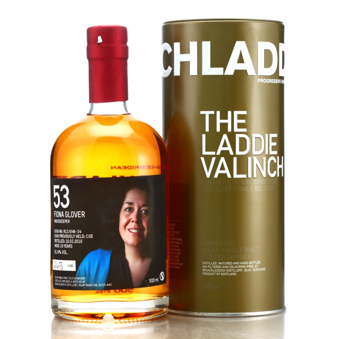 Bruichladdich 2010 Fiona Glover Valinch 10 Year Old / COE Brandy