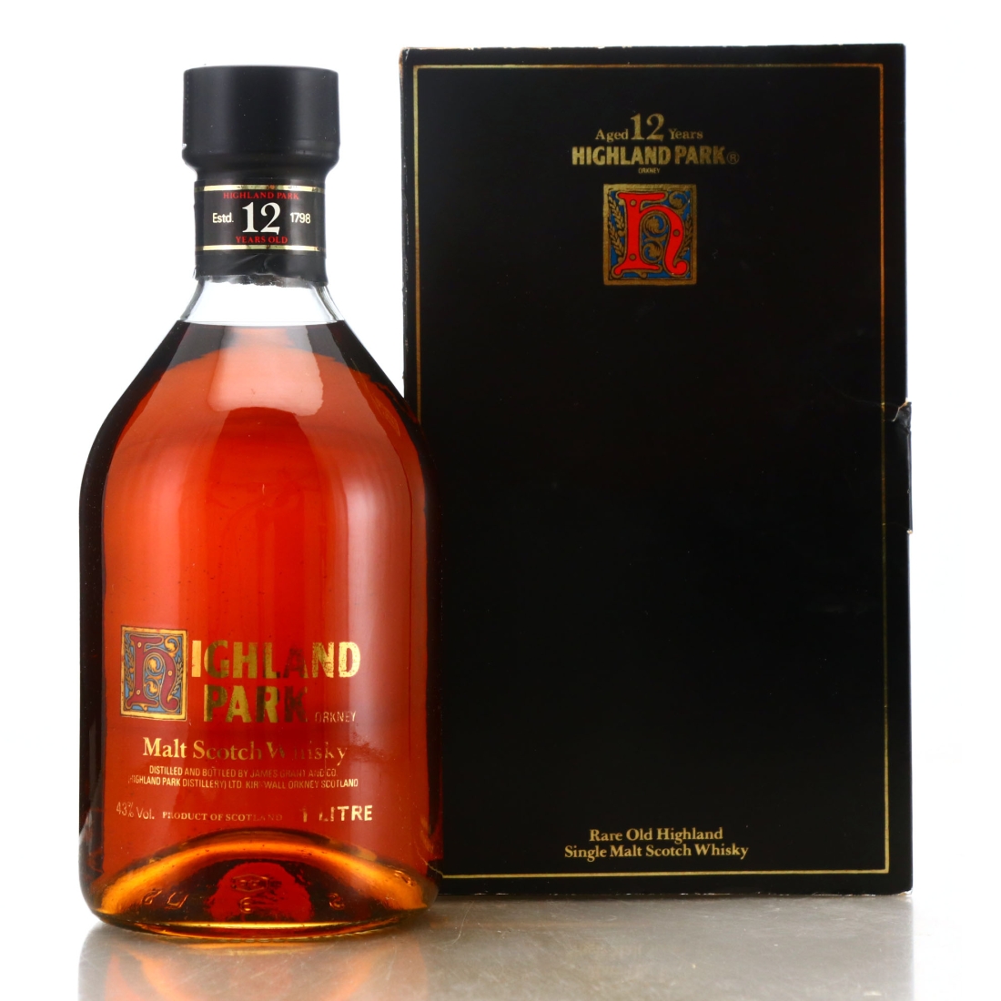 Highland Park 12 Year Old 1 Litre early 1980s
