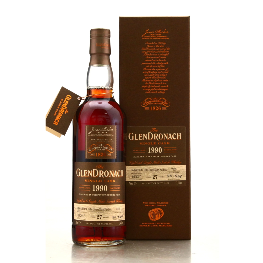 Glendronach 1990 Single PX Cask 27 Year Old #7005 / Batch 15