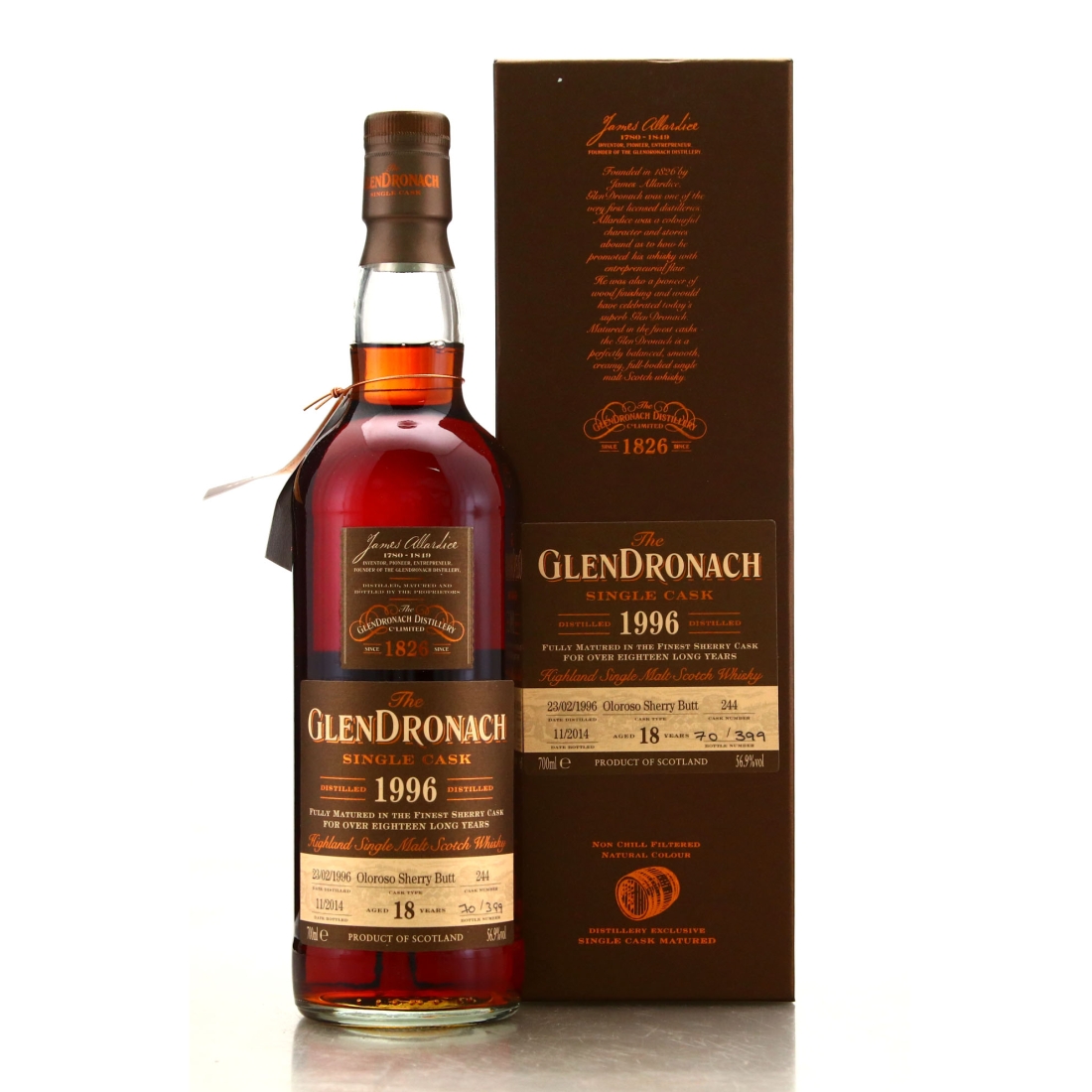 Glendronach 1996 Single Oloroso Cask 18 Year Old #244 / Batch 11