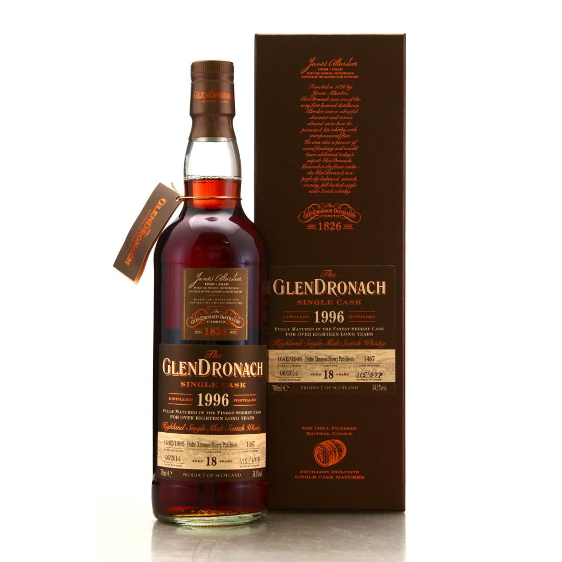 Glendronach 1996 Single PX Cask 18 Year Old #1487 / Batch 10