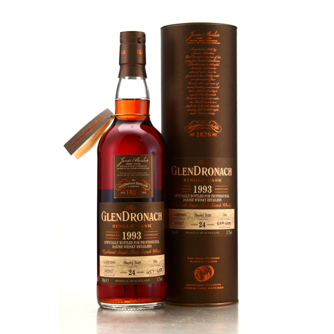 Glendronach 1993 Sherry Cask 24 Year Old #394 / Danish Retailers