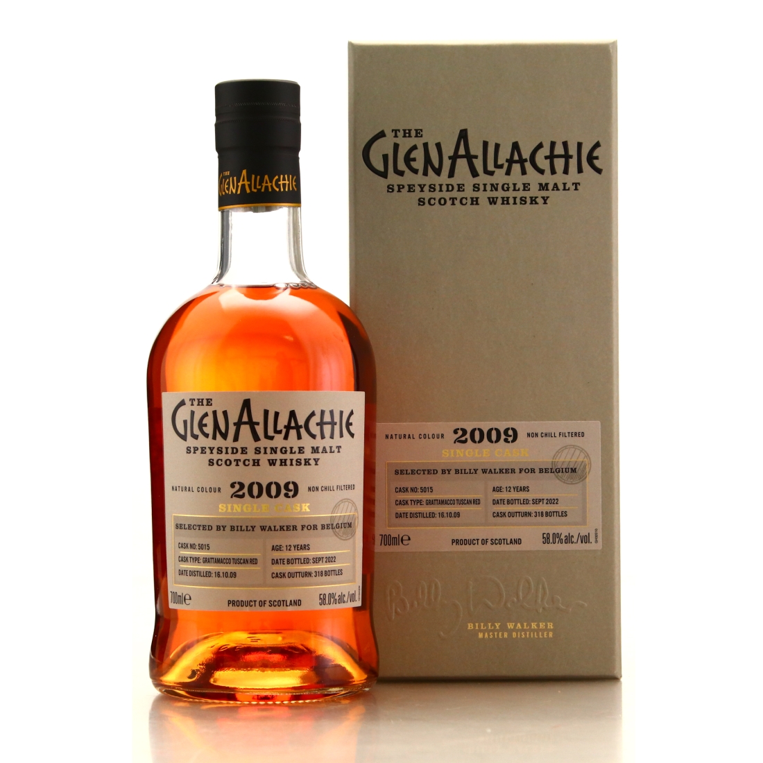 Glenallachie 2009 Single Grattamacco Tuscan Red Cask 12 Year Old #5015 / Belgium