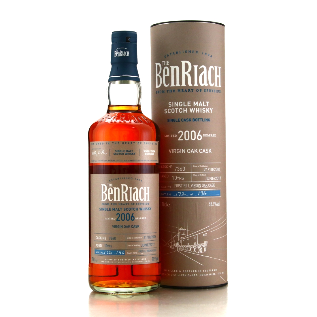 Benriach 2006 Single Cask 10 Year Old #7360 / Virgin Oak