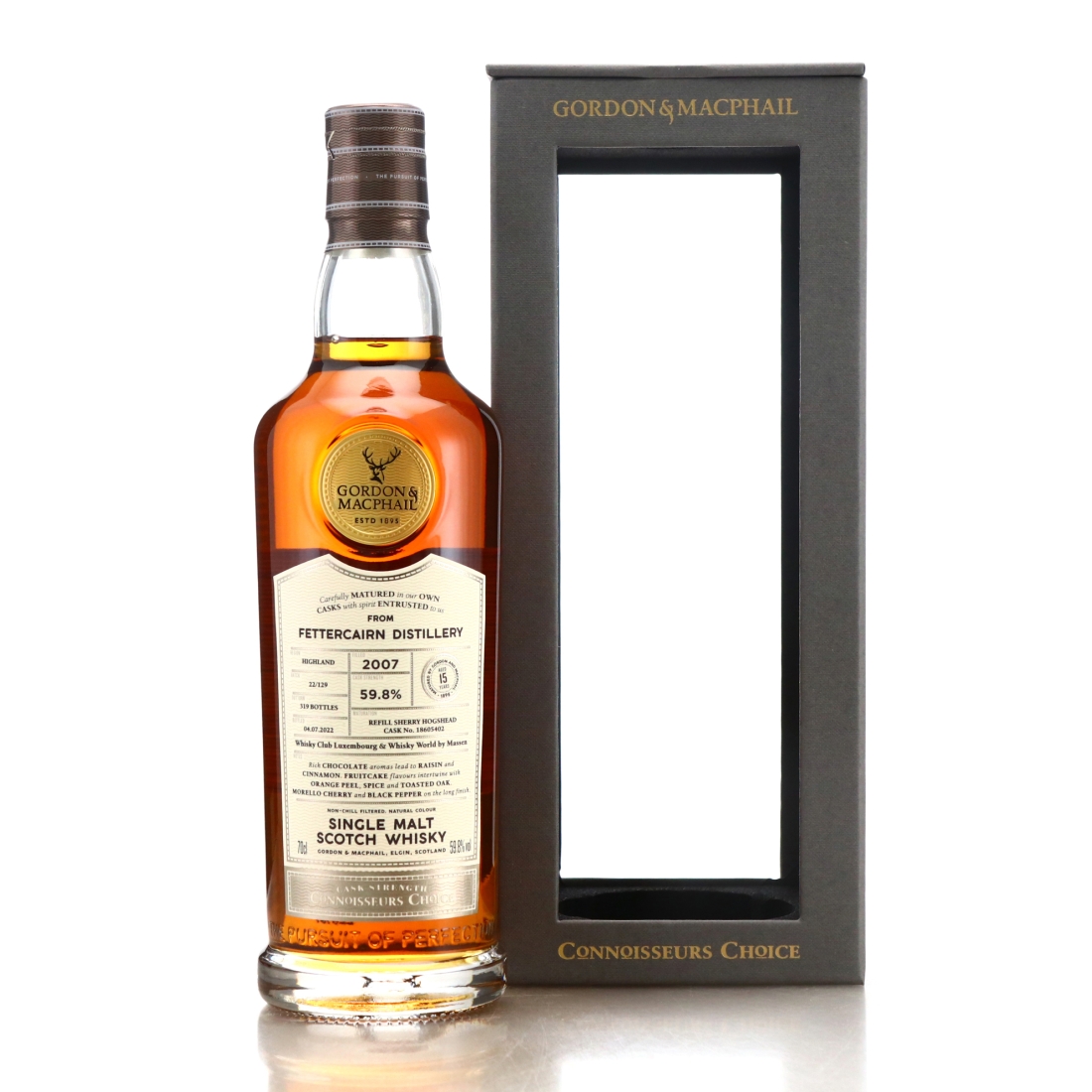 Fettercairn 2007 Gordon and MacPhail 15 Year Old Batch #22/129 / Whisky Club