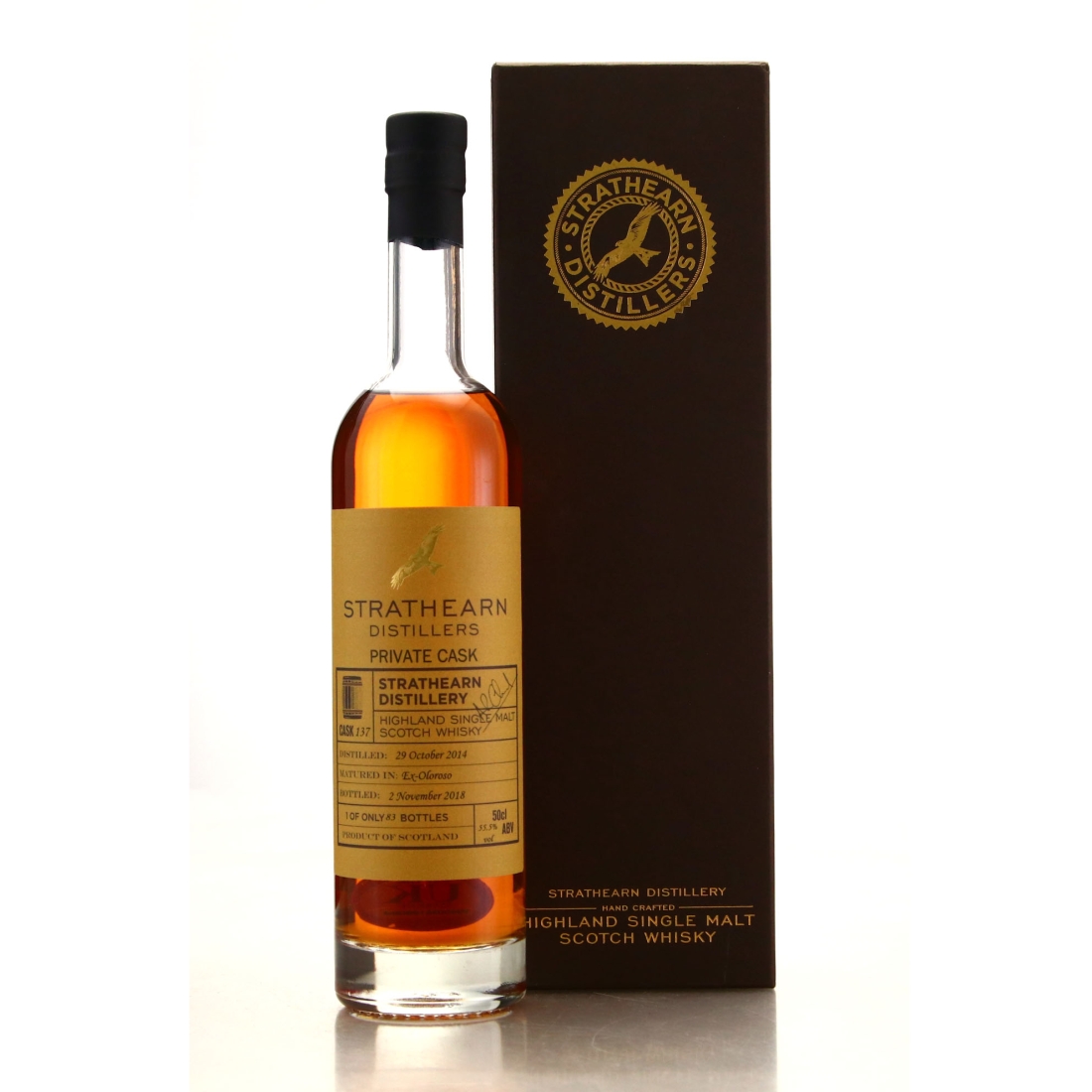 Strathearn 2014 Single Oloroso Cask #137 50cl