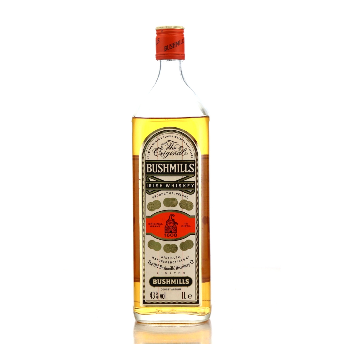 Old Bushmills Irish Whiskey 1 Litre 1980s