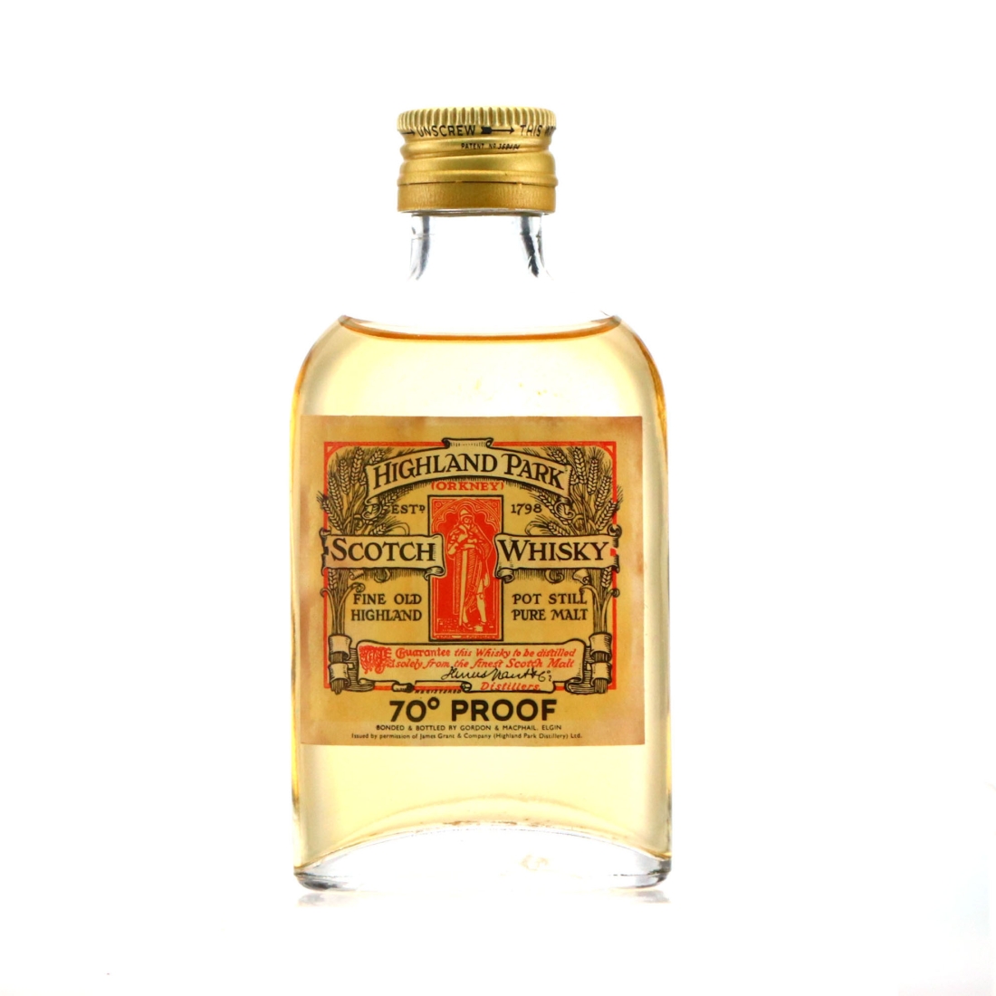 Highland Park Gordon and MacPhail Miniature 1970s / Magnus Label