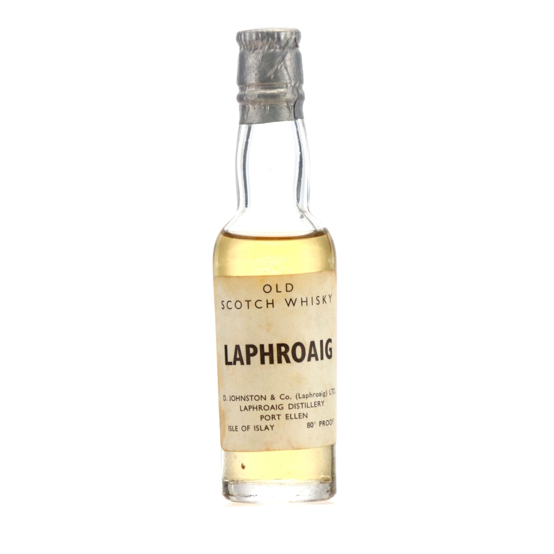 Laphroaig 80 Proof Miniature 1950-60s