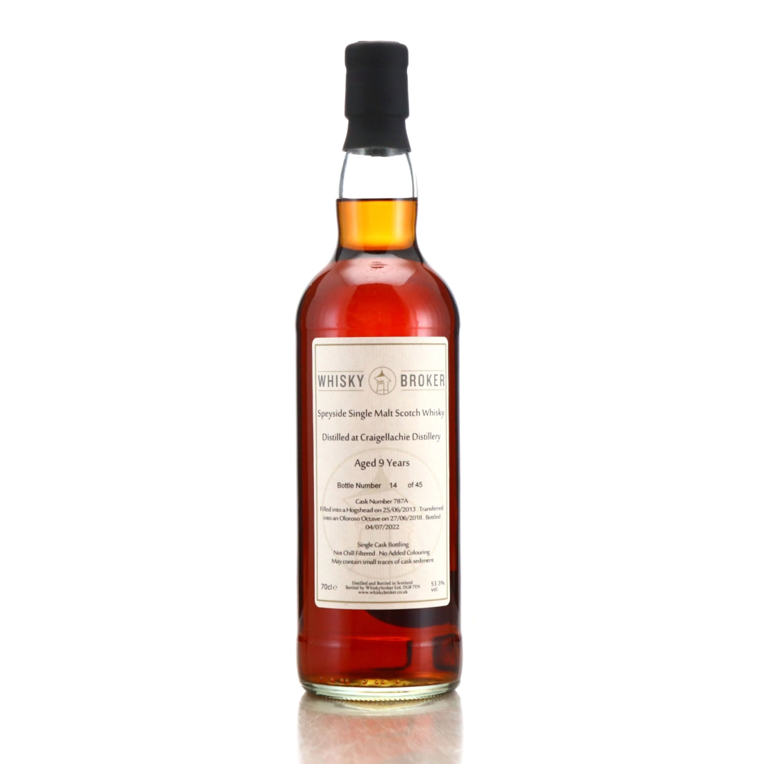 Craigellachie 2013 Whisky Broker 9 Year Old