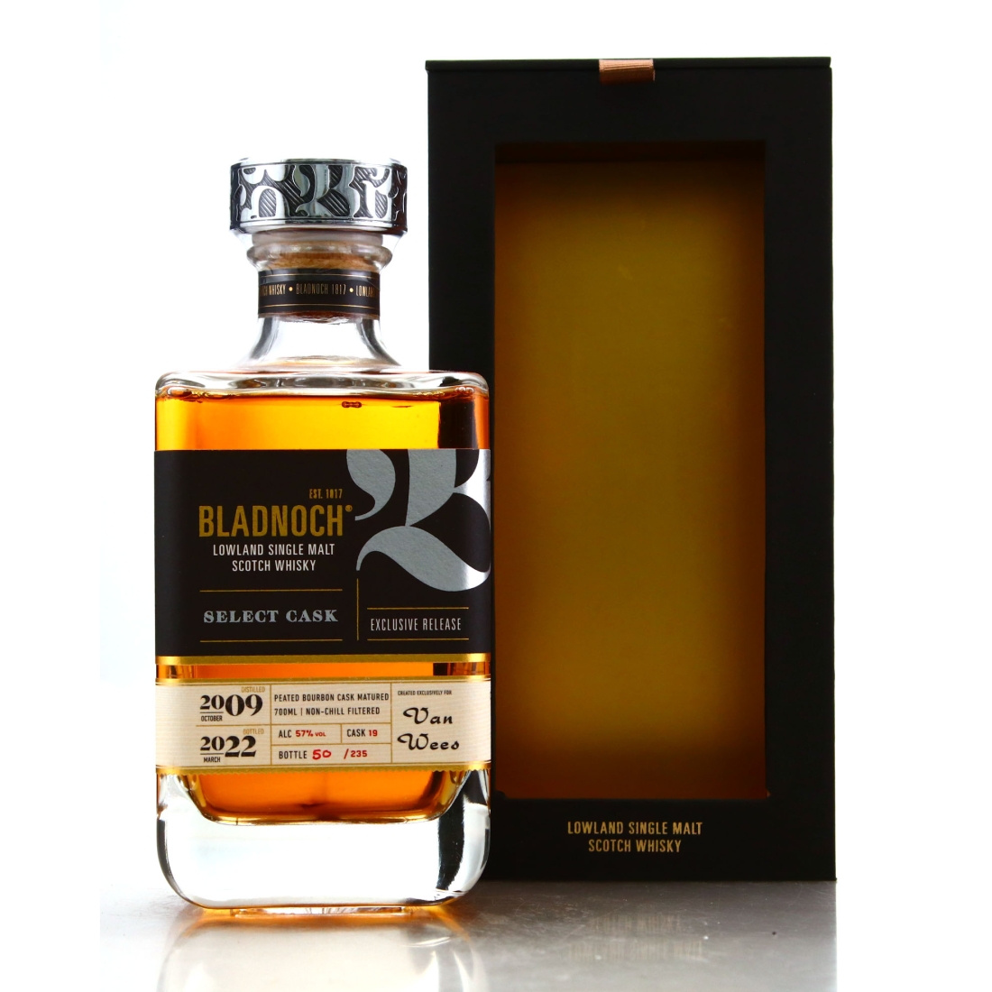 Bladnoch 2009 Single Peated Bourbon Cask #19 / Van Wees