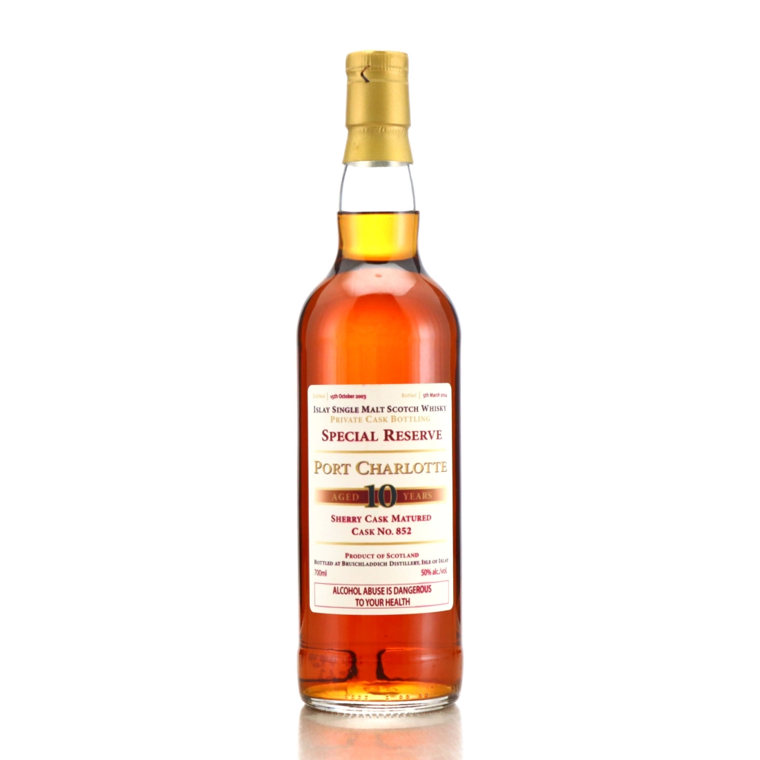 Port Charlotte 2003 Private Sherry Cask 10 Year Old #852