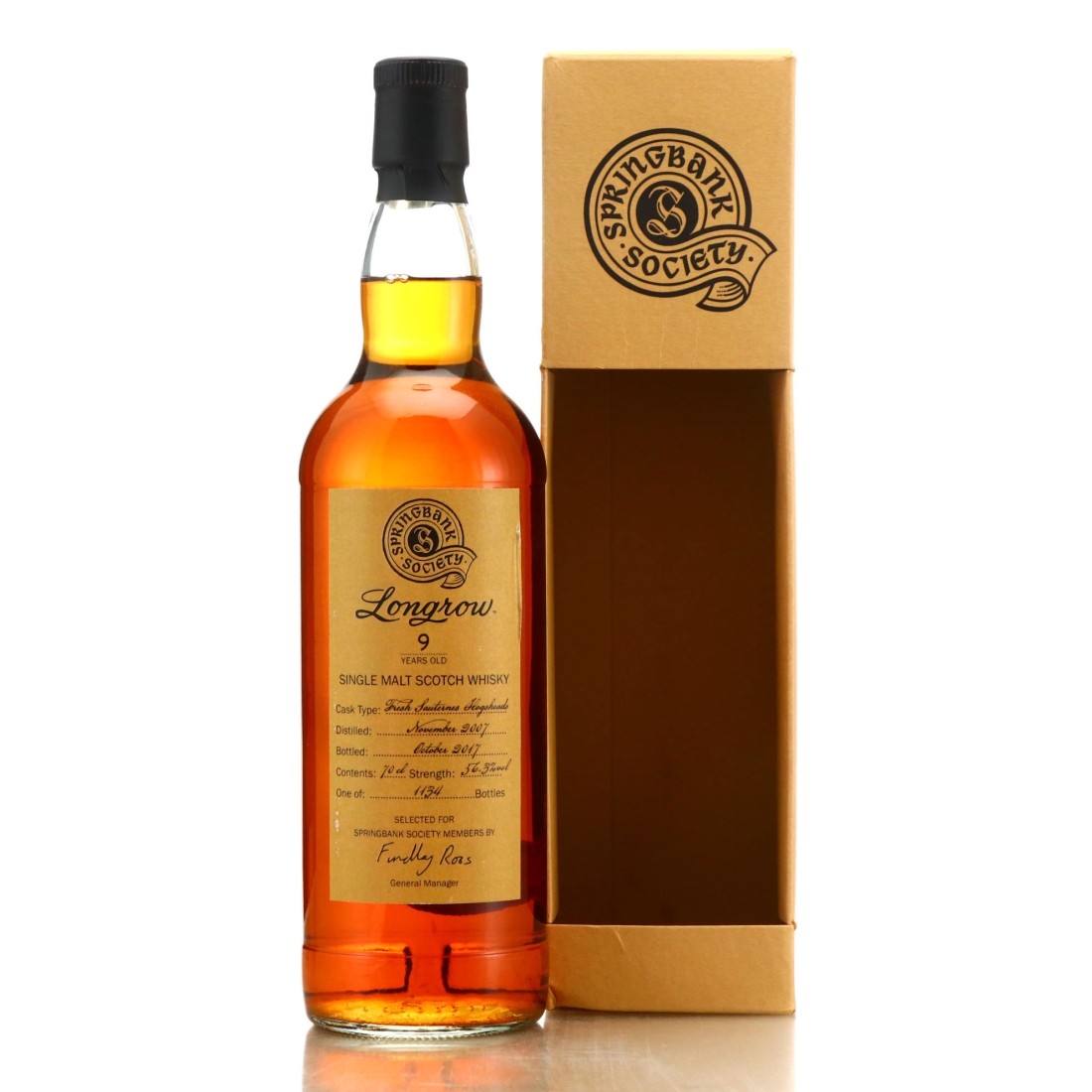 Longrow 2007 Springbank Society 9 Year Old / Fresh Sauternes Hogsheads​