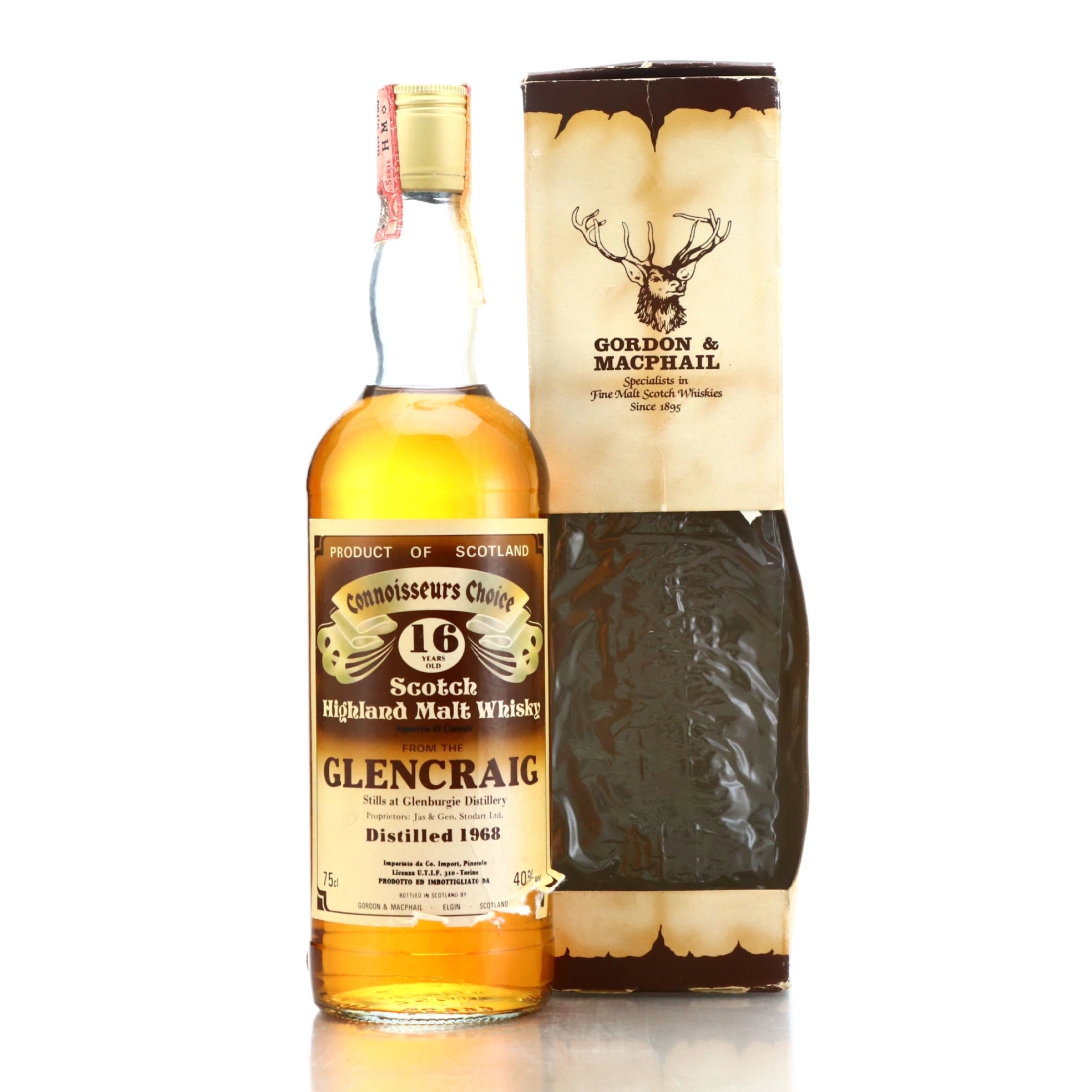 Glencraig 1968 Gordon and MacPhail 16 Year Old / Co. Pinerolo Import