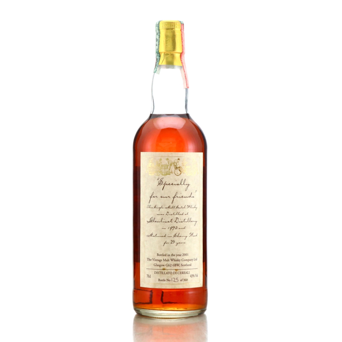Glenlivet 1972 Vintage Malt Whisky Company 29 Year Old
