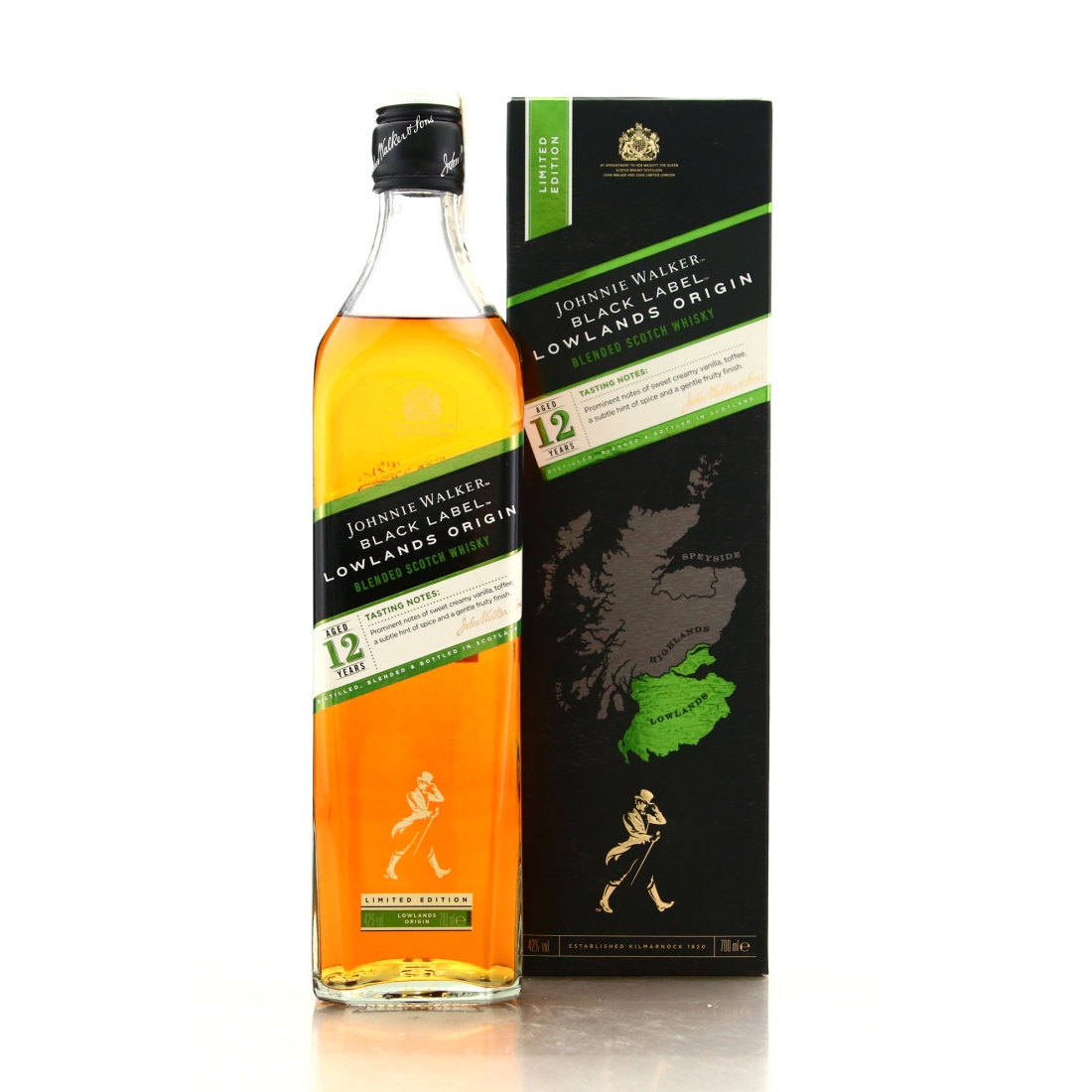 Johnnie Walker Black Label 12 Year Old Lowlands Origin