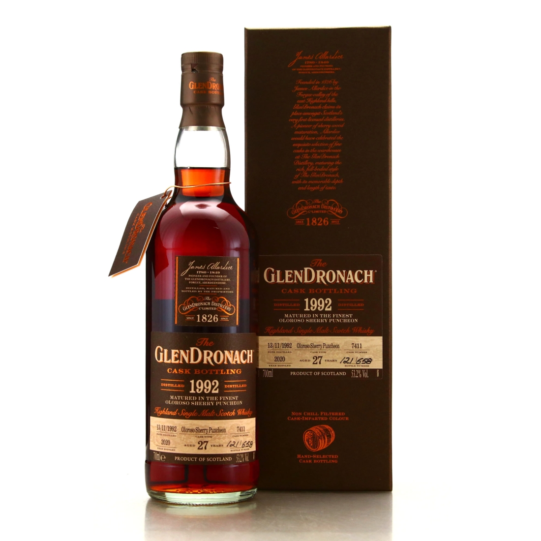Glendronach 1992 Single Oloroso Cask 27 Year Old #7411 / Batch 18