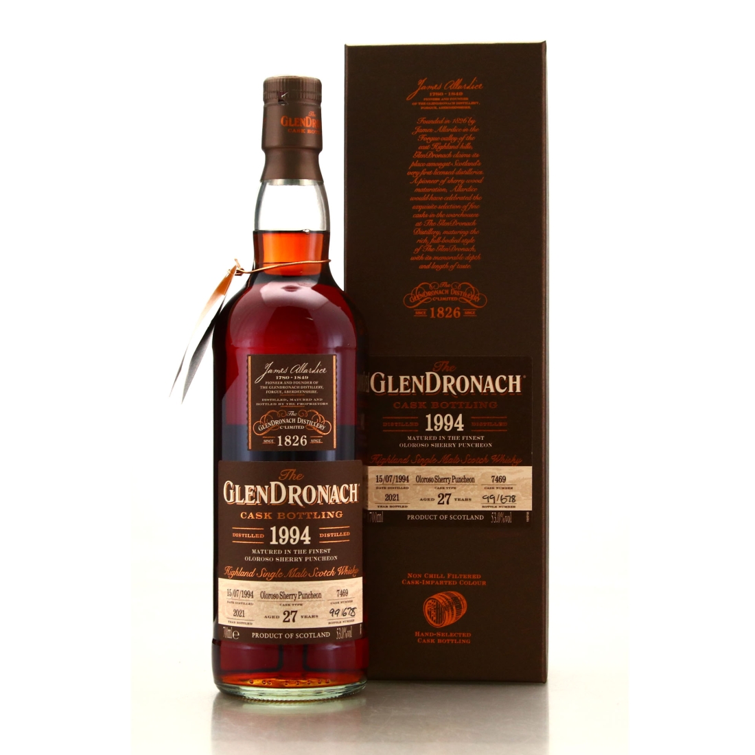 Glendronach 1994 Single Oloroso Cask 27 Year Old #7469 / Batch 19