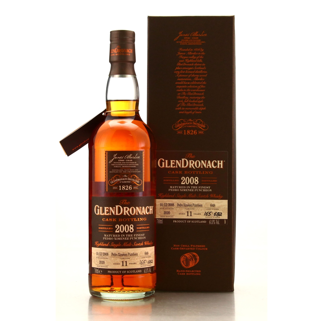 Glendronach 2008 Single PX Cask 11 Year Old #648 / Batch 18