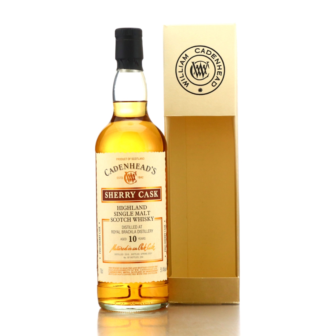 Royal Brackla 2010 Cadenhead's 10 Year Old Sherry Cask