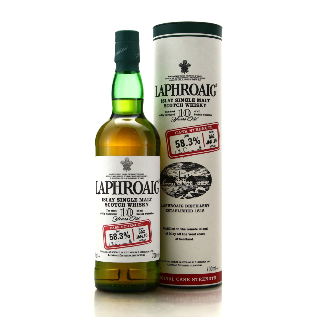 Laphroaig 10 Year Old Cask Strength Batch #002