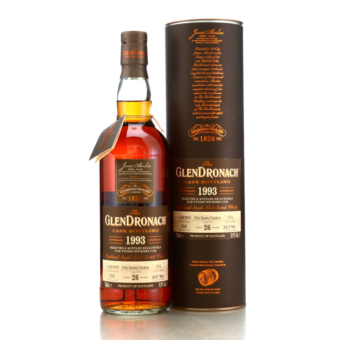 Glendronach 1993 Single PX Puncheon 26 Year Old #6732 / Tyndrum Whisky
