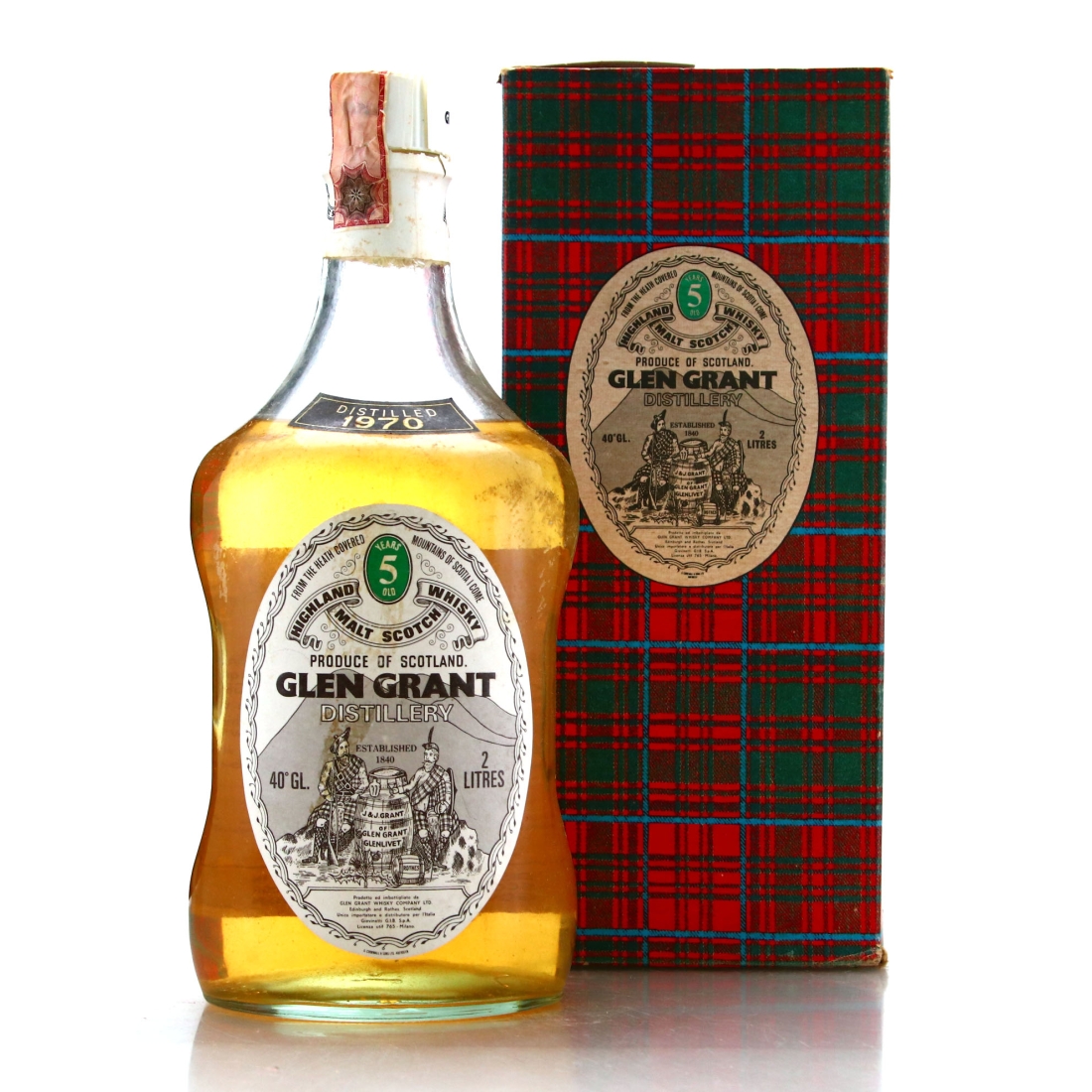 Glen Grant 1970 5 Year Old 2 Litre / Giovinetti Import