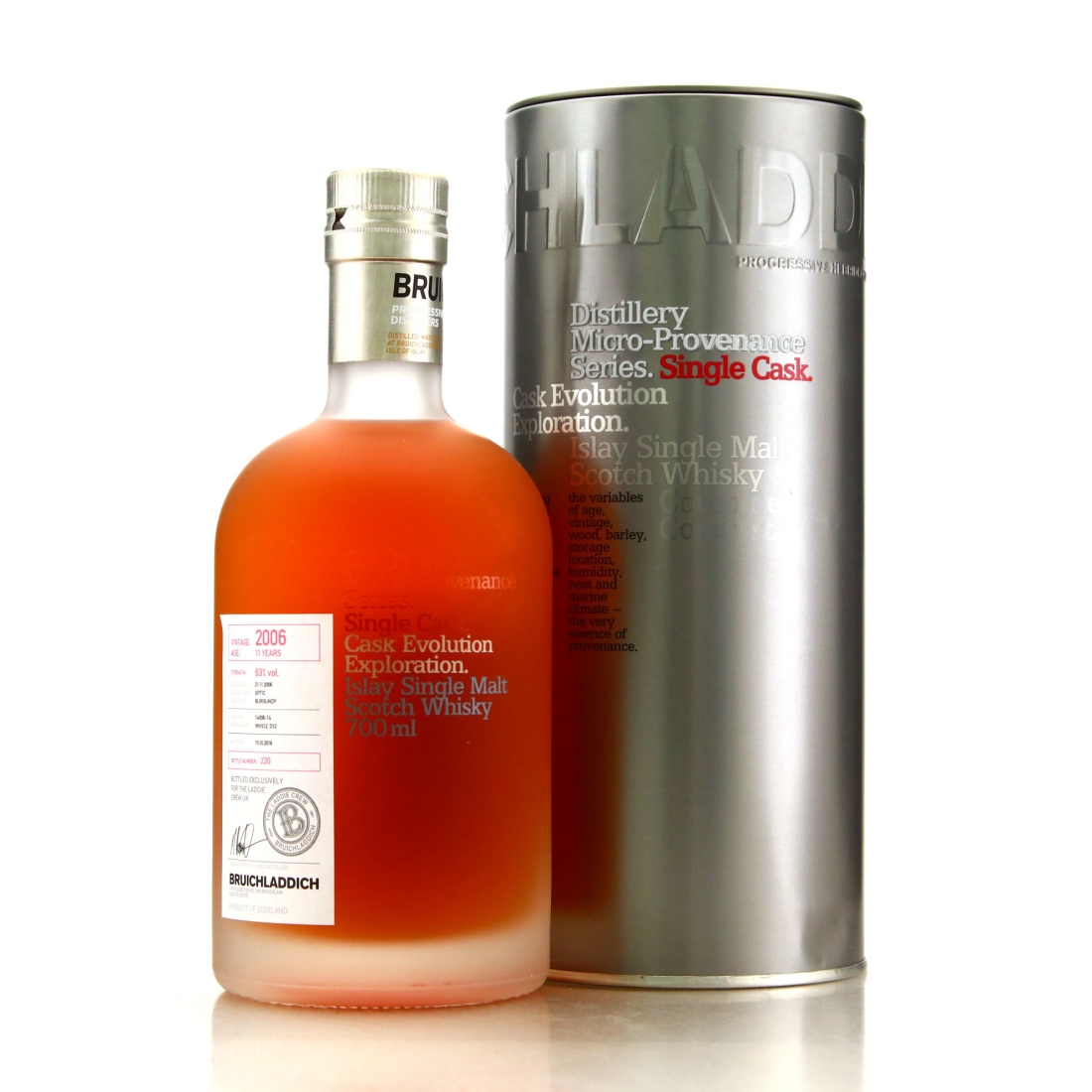Bruichladdich 2006 Micro Provenance Single Cask 11 Year Old #14006-14 / UK Laddie Crew