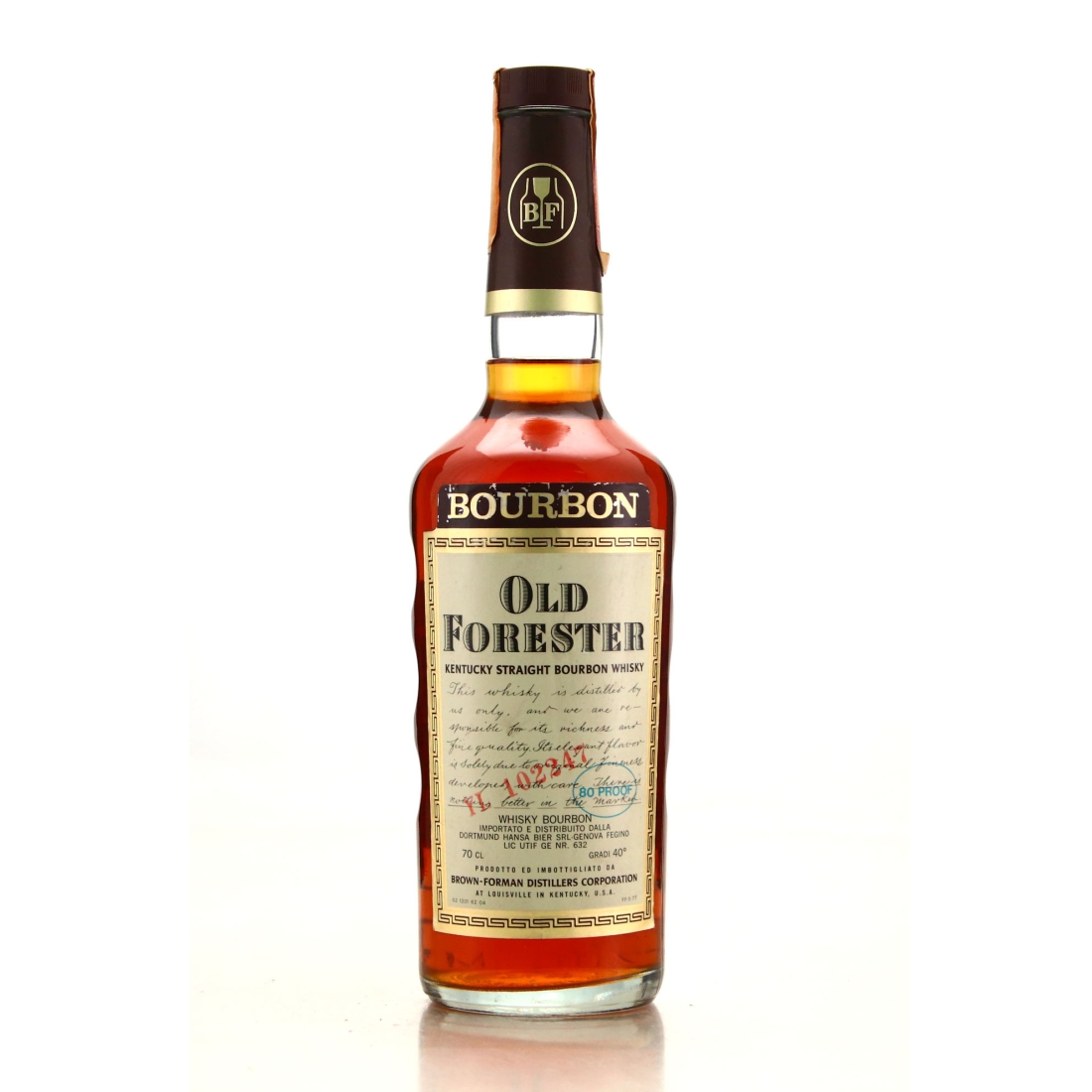 Old Forester Kentucky Straight Bourbon 1977