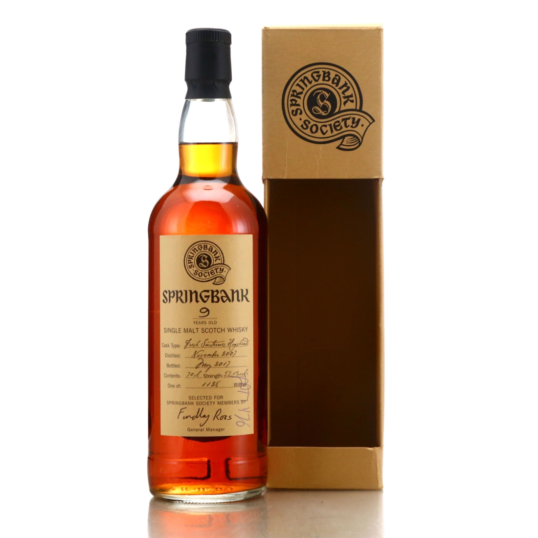 Springbank 2007 Springbank Society 9 Year Old / Fresh Sauternes Hogsheads
