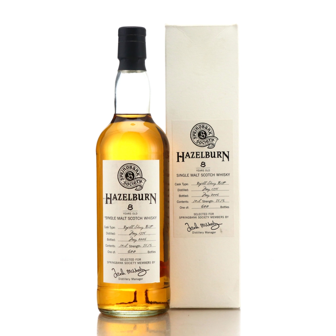 Hazelburn 1998 Springbank Society 8 Year Old / Refill Sherry Butt