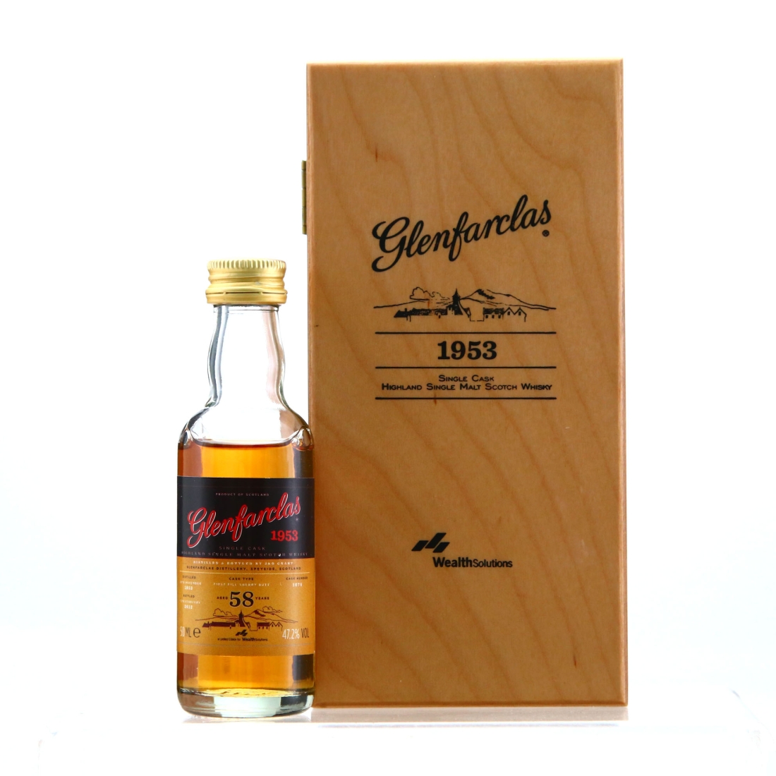 Glenfarclas 1953 Single Cask 58 Year Old Miniature / Wealth Solutions