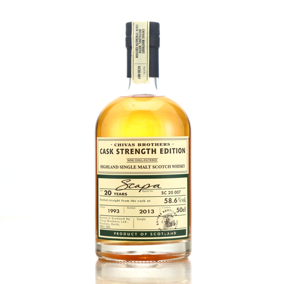 Scapa 1993 Cask Strength 20 Year Old Batch #7