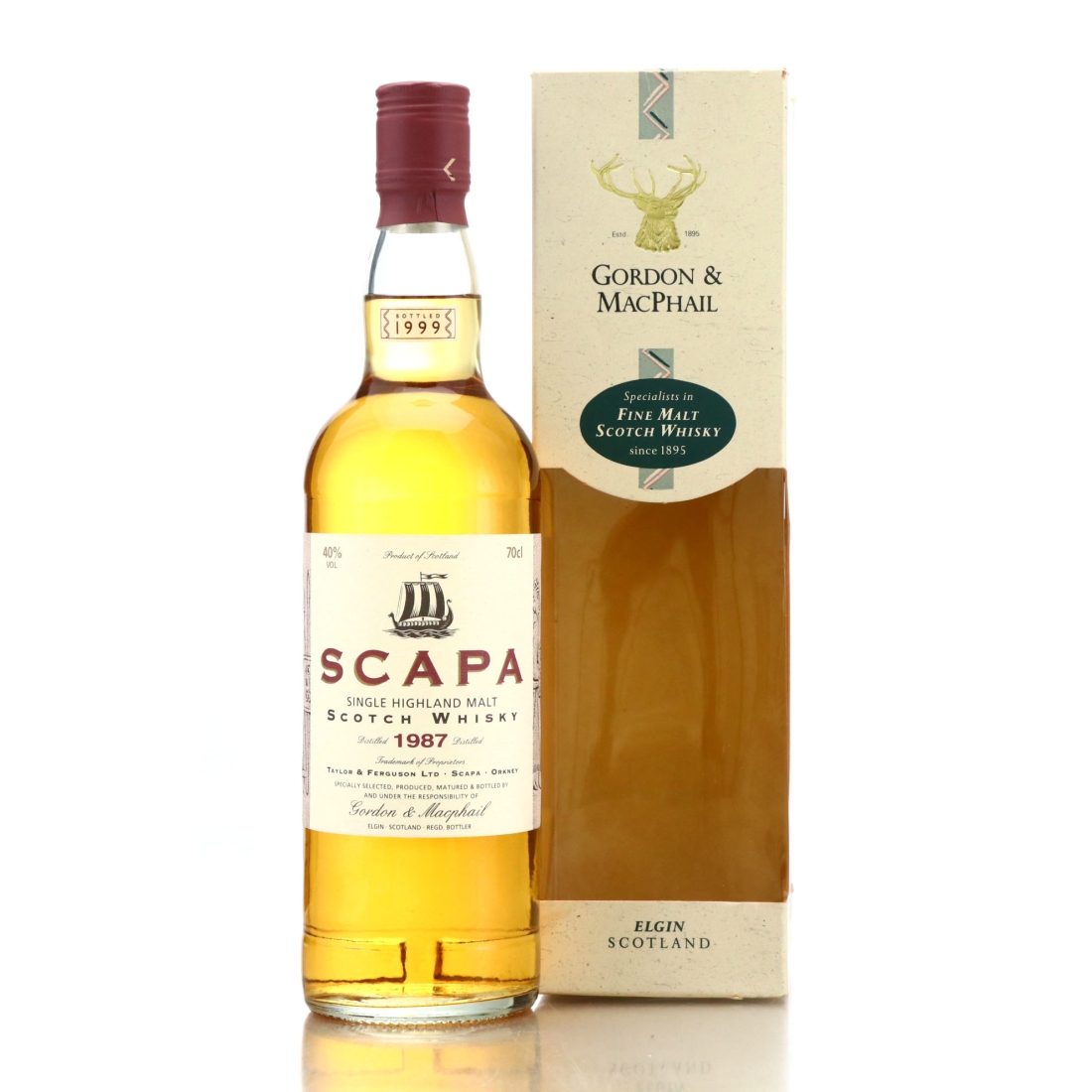Scapa 1987 Gordon and MacPhail bottled 1999
