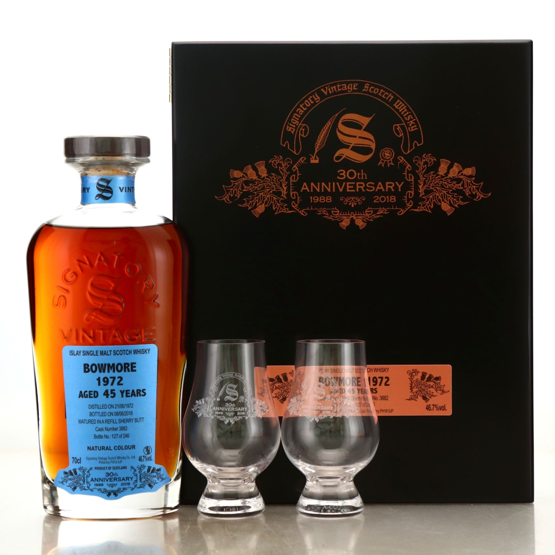 Bowmore 1972 Signatory Vintage 45 Year Old Cask Strength / 30th Anniversary