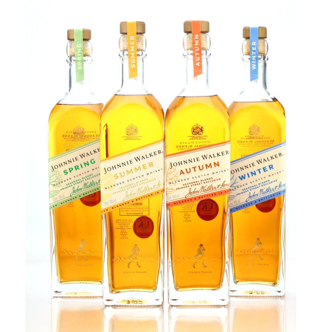 Johnnie Walker Spring, Summer, Autumn & Winter Seasonal Blends 4 x 70cl / Princes Street