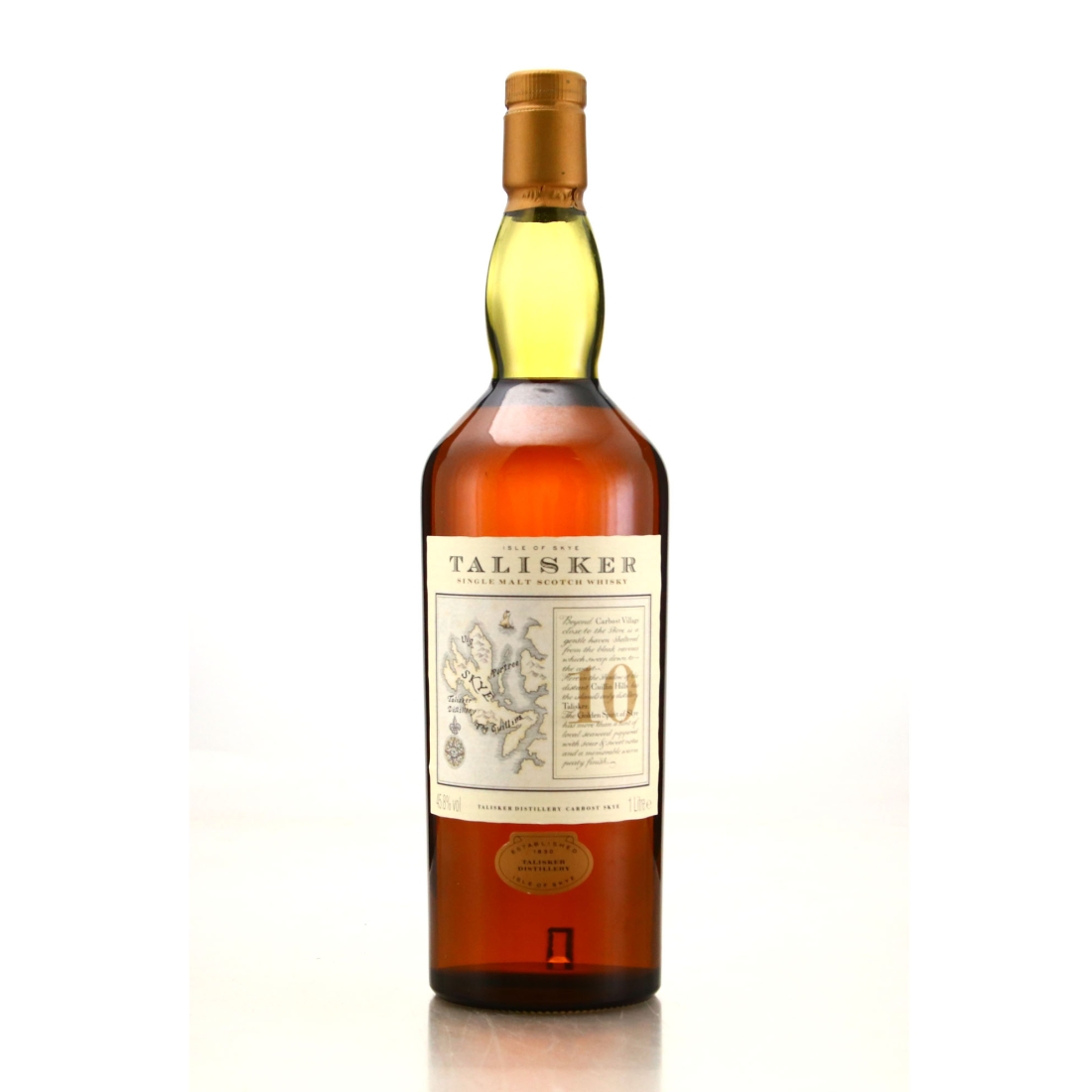 Talisker 10 Year Old Map Label 1 Litre 1990s