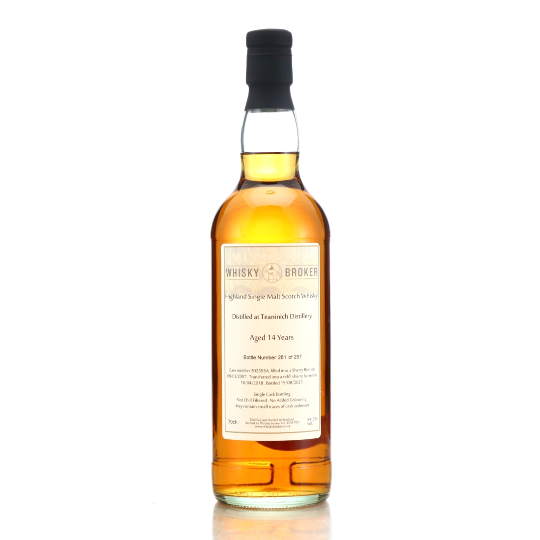 Teaninich 2007 Whisky Broker 14 Year Old
