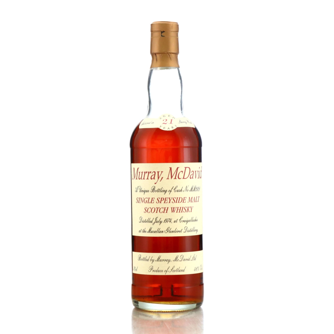 Macallan 1974 Murray McDavid 21 Year Old