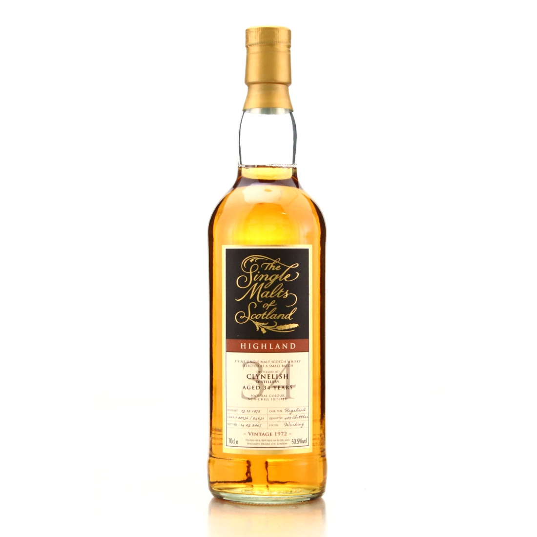 Clynelish 1972 Single Malts of Scotland 34 Year Old