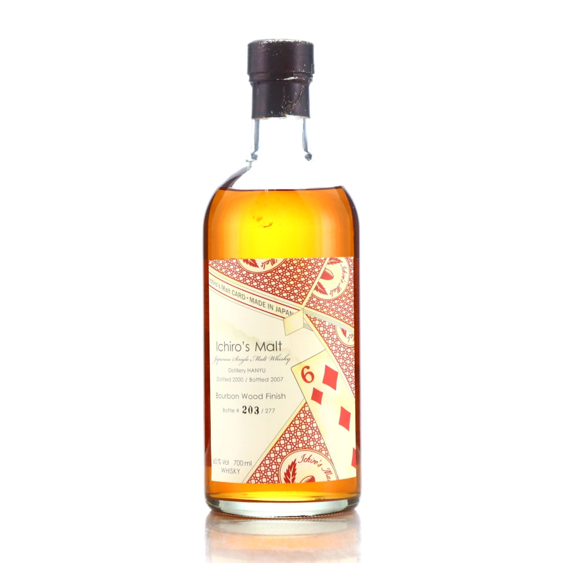 Hanyu 2000 Ichiro's Malt 'Card' #9410 / Six of Diamonds - Collection Only
