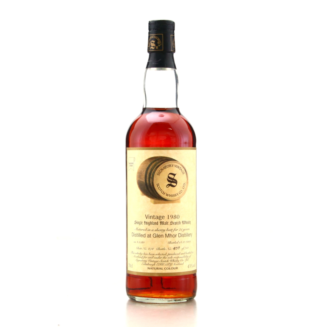 Glen Mhor 1980 Signatory Vintage 21 Year Old Sherry Cask