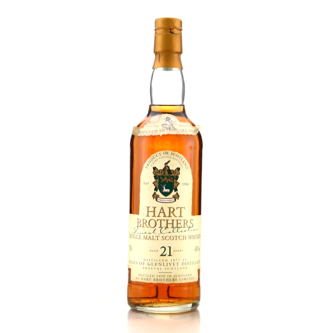 Braes of Glenlivet 1977 Hart Brothers 21 Year Old Madeira Wood