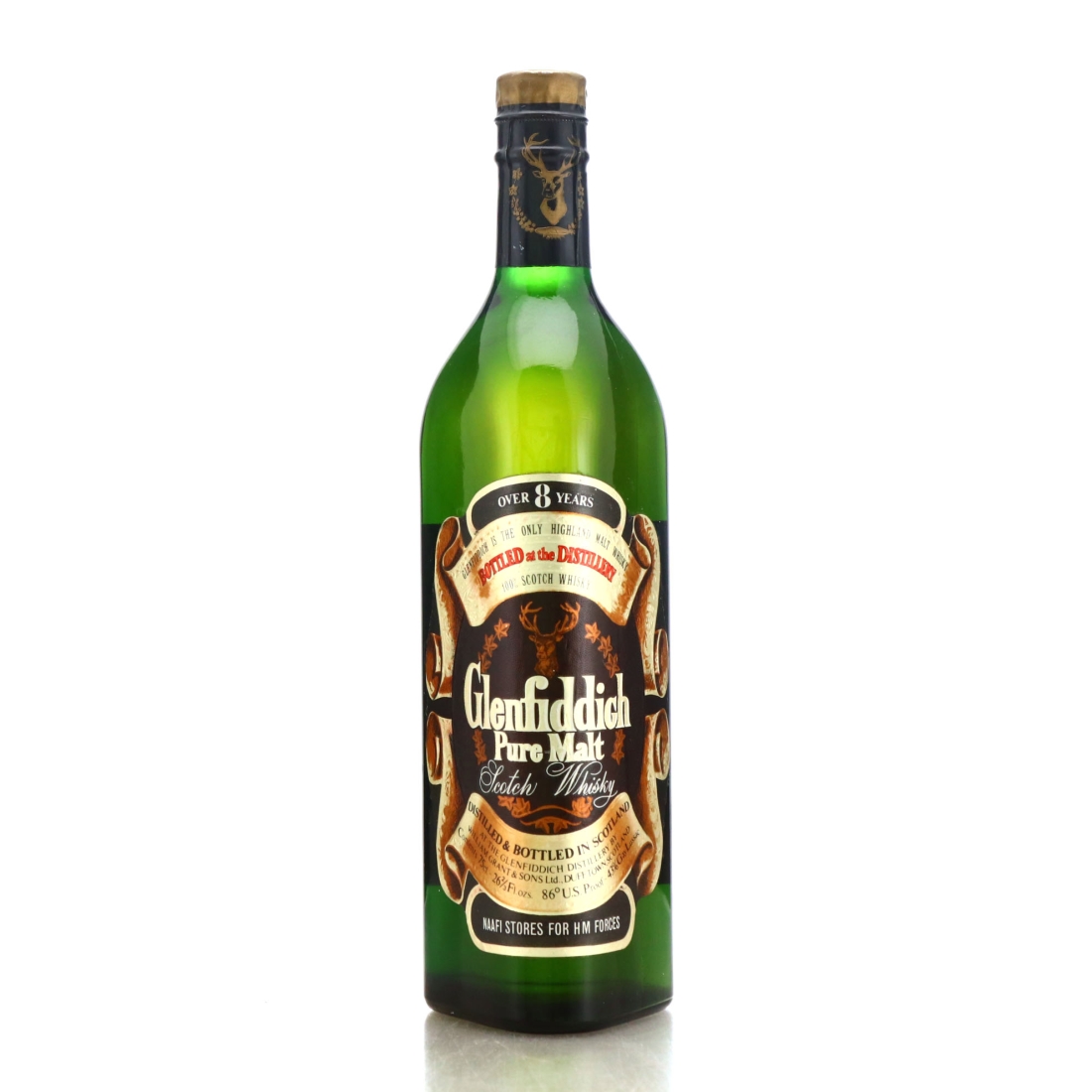 Glenfiddich 8 Year Old Pure Malt 1970s / NAAFI Stores