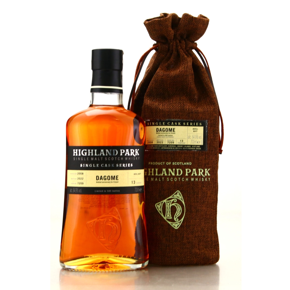 Highland Park 2008 Single Sherry Cask 13 Year Old #7209 / Dagome